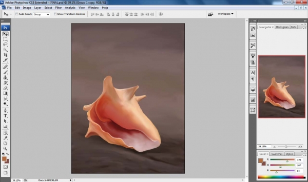 Creation of The lonely Conch...: Step 6